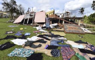 „Kleinen Inselstaaten im Pazifik steht das Wasser heute schon bis zum Hals“: Taifun-Schäden in Vanuatu.