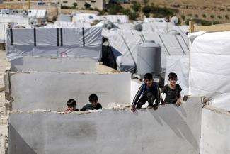 Lebanese authorities destroyed walls in a Syrian refugee camp – refugees are only allowed to settle in tents.