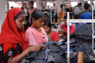 Bangladeshi garment workers.