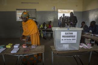 A polling station in Dakar, Senegal’s capital.