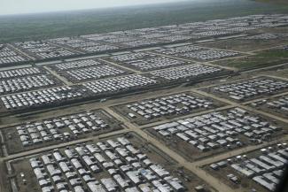 Aerial view of Bentiu settlements.