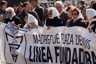 The Mothers of Plaza de Mayo protested against an amnesty for crimes committed during the military dictatorship in Argentina.