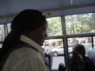 Conductor on a Citi Hoppa bus.